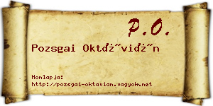 Pozsgai Oktávián névjegykártya